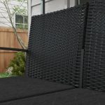 Conjunto Móveis de Jardim de Vime Sintético com 2 Poltronas Individuais 1 Sofá Duplo e 2 Mesas de Centro Preto - Image 9