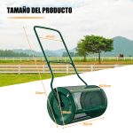 Rolo de Jardim de composto de 60,5 cm com pega em forma de U, fechos laterais e rolo de sementeira de malha metálica resistente Verde - Image 3