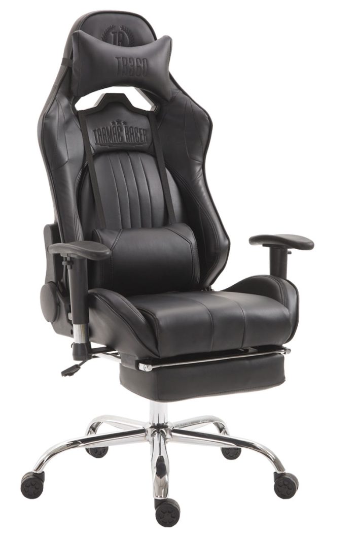Cadeira Gaming Limit V2 em imitação de pele com apoio para os pés preto - Image 2