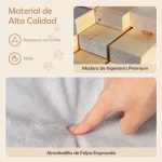 Arranhador gatos Pequena com torre de actividades com suporte para peluches e poste de arranhar em sisal 59 x 39,5 x 50 cm Cinzento - Image 5