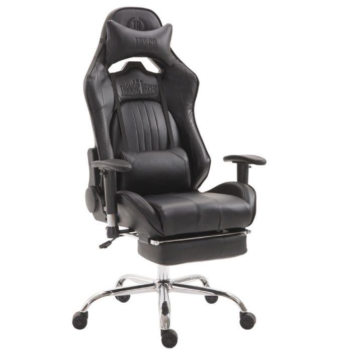 Cadeira Gaming Limit V2 em imitação de pele com apoio para os pés preto - Image 1