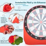 Jogos e actividades de dardos gigantes para exterior, dobráveis e portáteis, com 4 bolas de pontapé 145 x 132 x 165 cm - Vermelho - Image 8