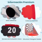 Jogos e actividades de dardos gigantes para exterior, dobráveis e portáteis, com 4 bolas de pontapé 145 x 132 x 165 cm - Vermelho - Image 5
