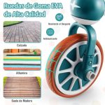 Triciclo para crianças 2-4 anos Bicicleta de equilíbrio 4 em 1 com pedais ajustáveis em altura e rodas amovíveis 37 x 72 x 101 cm Verde - Image 7