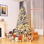 Árvore de Natal 1,8 m com neve Não Iluminada com Dobradiças e Base de Verde e Branca - Image 5