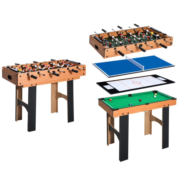 Mesa de Ping Pong Dobrável com Rede – Cor Azul – Aço e MDF – 152.5