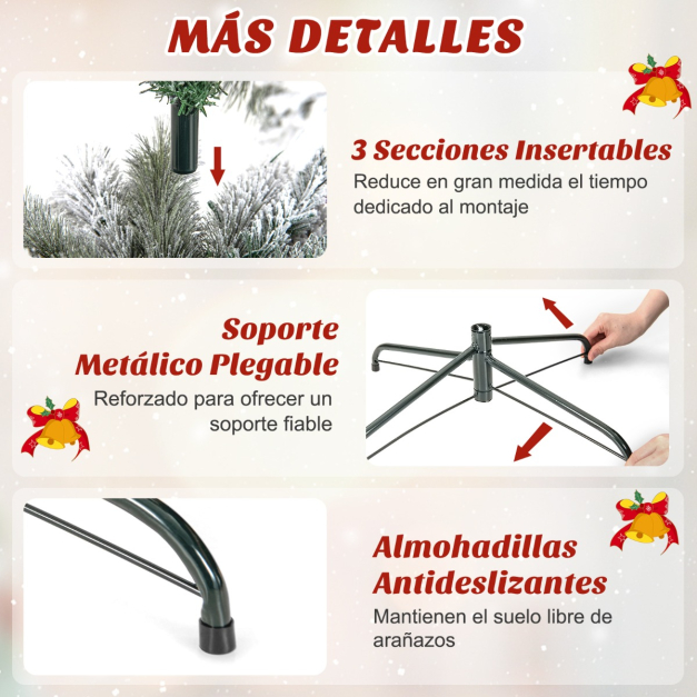 Árvore Natal Led /Neve Line H210 cm