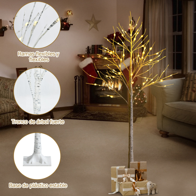 Decoração de mesa de natal de 17,7 polegadas ilumina mini árvore, faça você  mesmo pré-iluminada artificial pequena árvore de natal para mesa de mesa