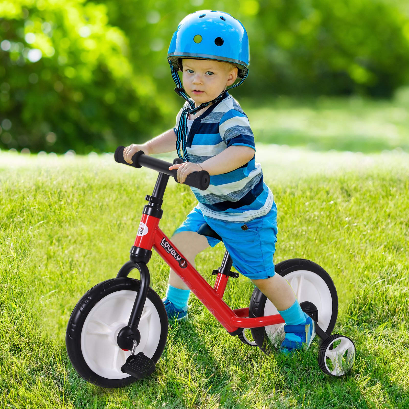 HOMCOM Moto infantil para crianças acima de 18 meses com 3 rodas Música e  farol 71x40x51
