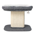 Arranhador gatos Pequena com torre de actividades com suporte para peluches e poste de arranhar em sisal 59 x 39,5 x 50 cm Cinzento - Image 3